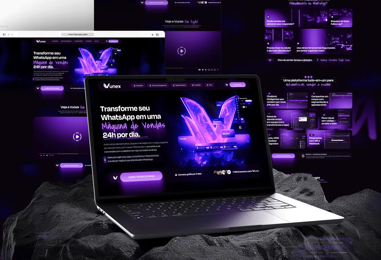 Peça visual do projeto Vunex